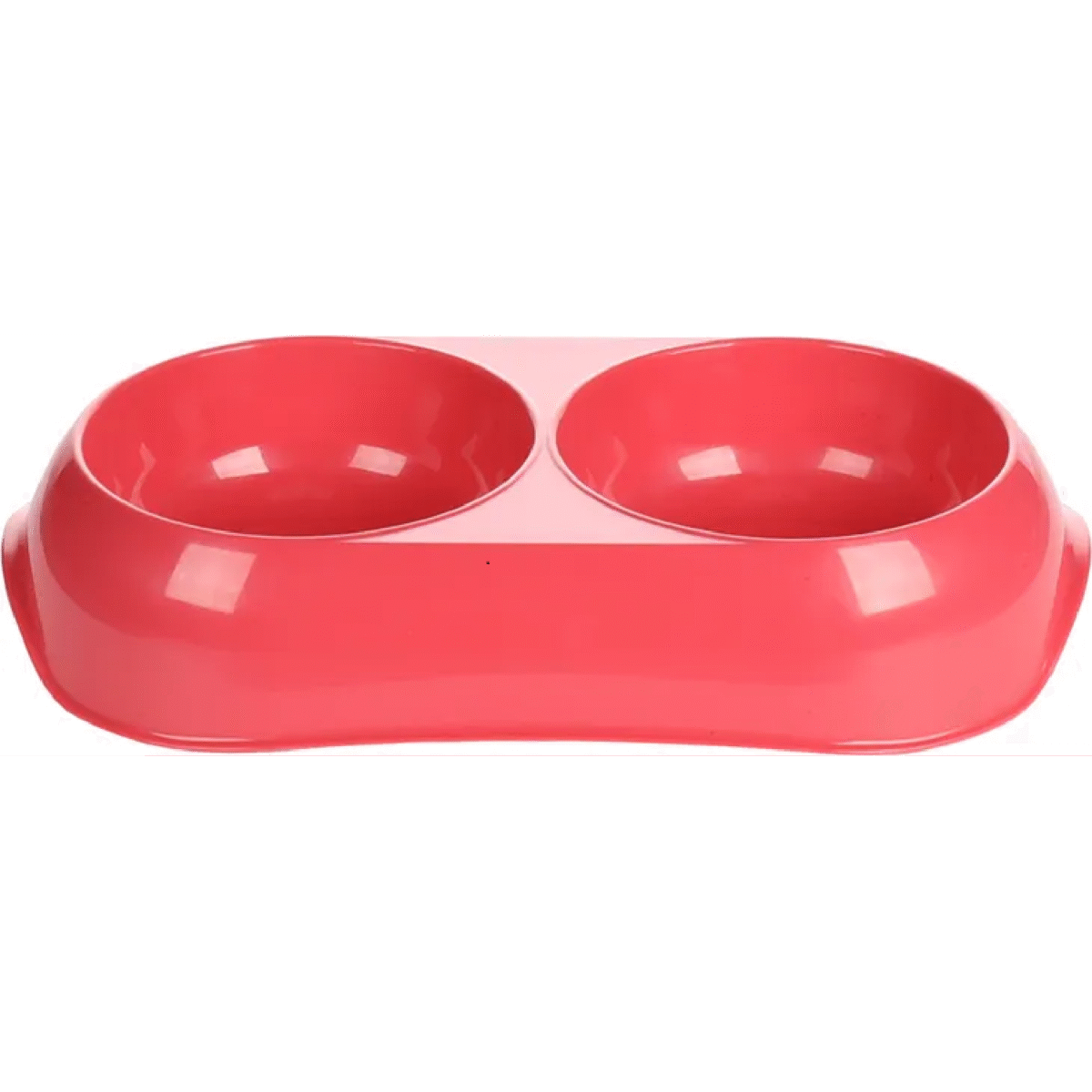 FEEDING AND DRINKING BOWL COMBO MUK CORAL RED OVAL 2x200ML ორმაგი ჯამი წითელი - Image 1