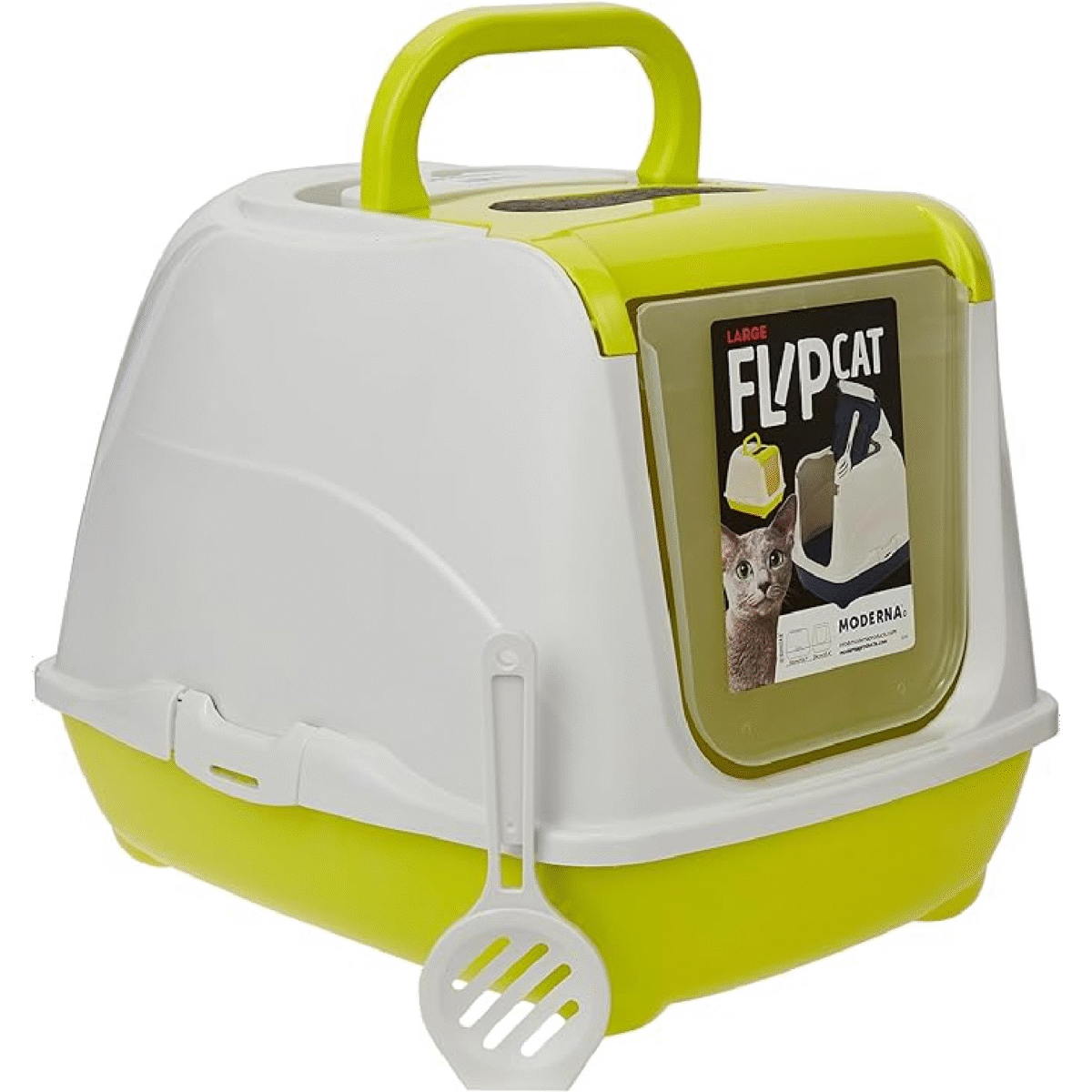 კატის ტუალეტი დიდი 50х39х37სმ , ყვითელი / Flip Cat 50 - Large - Lemon Yellow - P4 - - Image 1