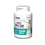 საკვები დანამატი ძაღლების და კატებისთვის ჯანსაღი კანის და ბეწვისთვის 90 აბი. / GIGI Healthy Skin & Coat 90tab