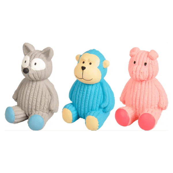 LATEX PIG/BEAR/GORILLA 12CM ASS