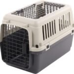 ცხოველის გადასაყვანი კონტეინერი - ნაცრისფერი ზომა: S 40x61x41სმ / Transport cage Neto grey size: S 40x61x41cm