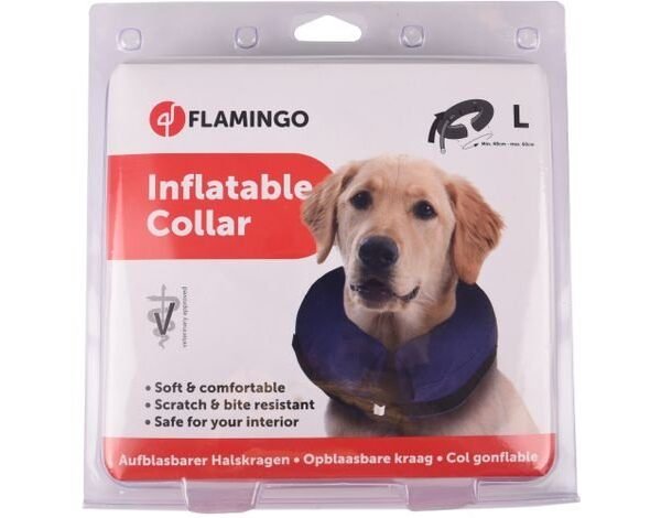 პოსტოპერაციული გასაბერი საყელო ძაღლებისთვის L 40სმ / Inflatable collar for dogs  L 40cm