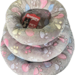 ძაღლის საწოლი მრგვალი ზომა S  38x38x10სმ - ყავისფერი