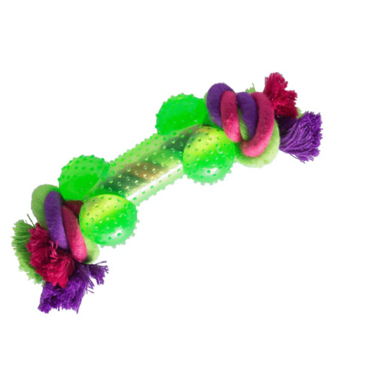 PUPPY TPR TOY ''BONE '' 22CM ლეკვის სათამაშო ძვალი თოკით - Image 1