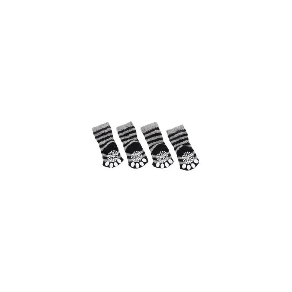 PET SOCKS 4PCS/SET XS BLACK/GREY - Image 1