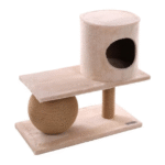 SCRATCHING TREE MAHA BEIGE 60x31x58,5CM საფხაჭნი სახლი კატის