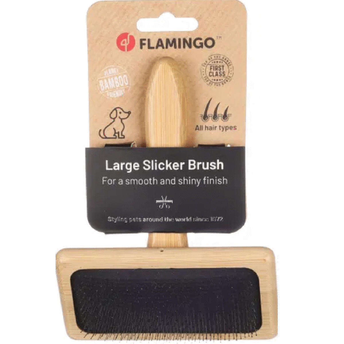 SLICKER BRUSH BABU L 	ძაღლის სავარცხელი - Image 1
