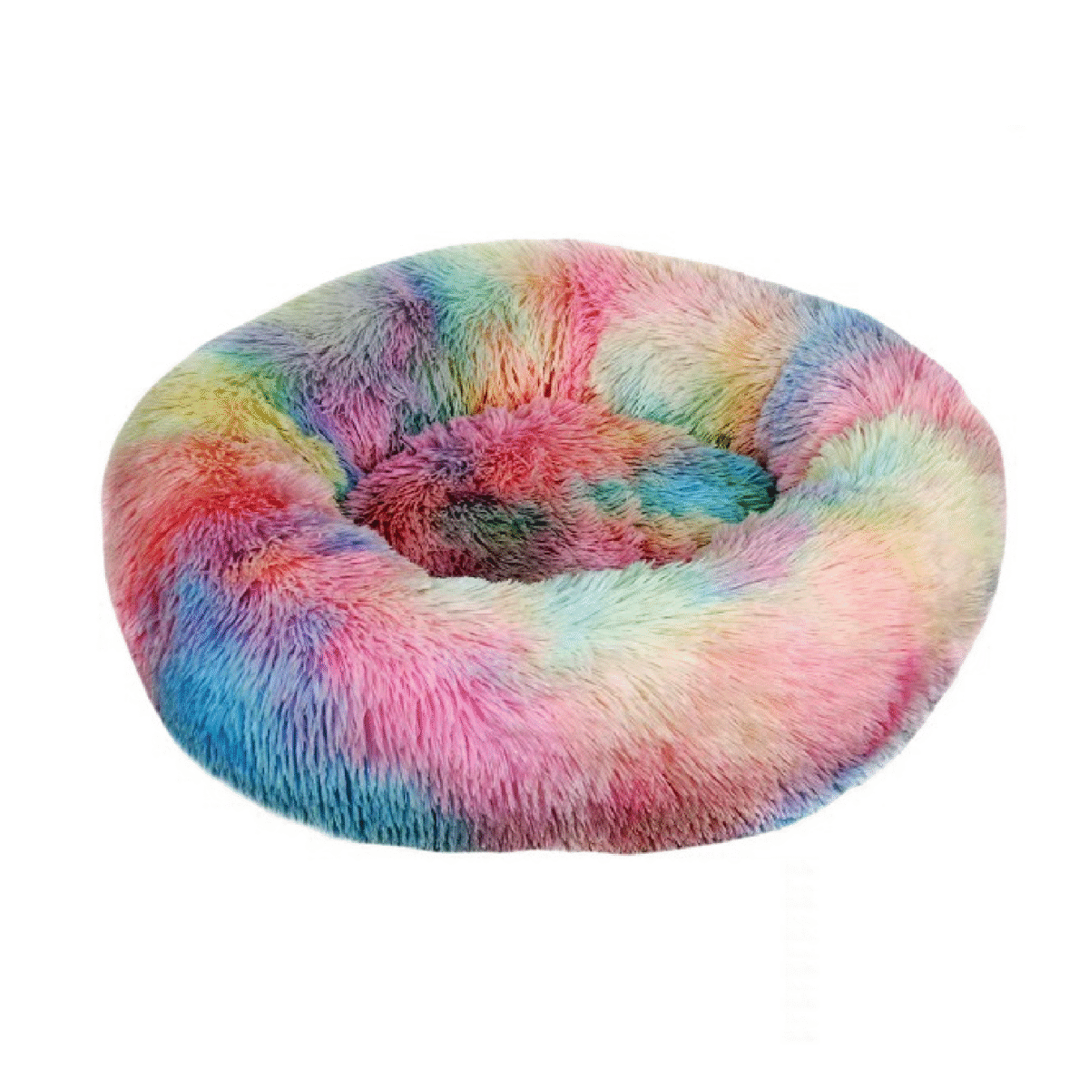 SNUGGLY PET BED TIE DYE - 70cm კატის საწოლის მრგვალი ფერადი - Image 1