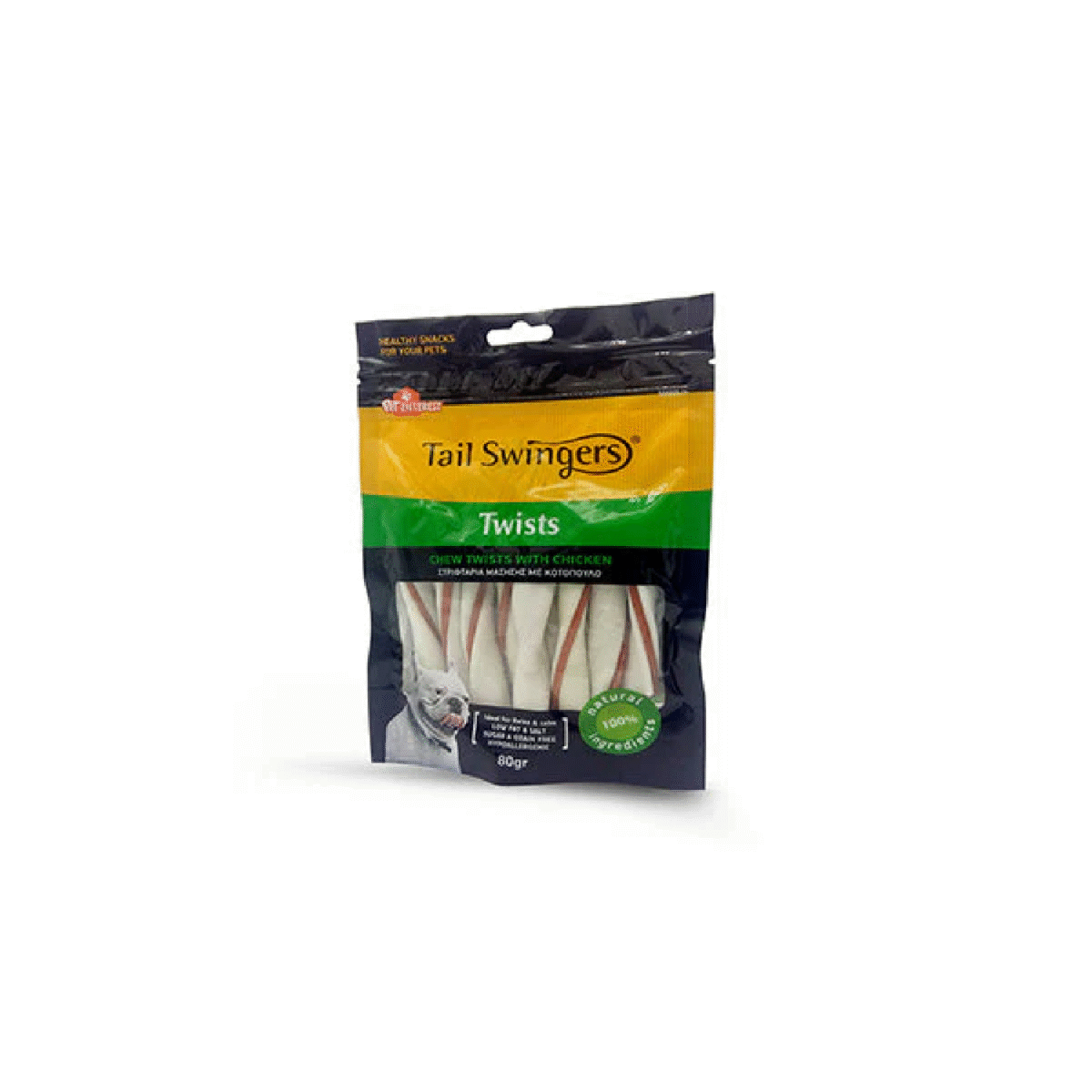 Tailswingers CHEW TWISTS with CHICKEN 9 cm-80gr - Image 1