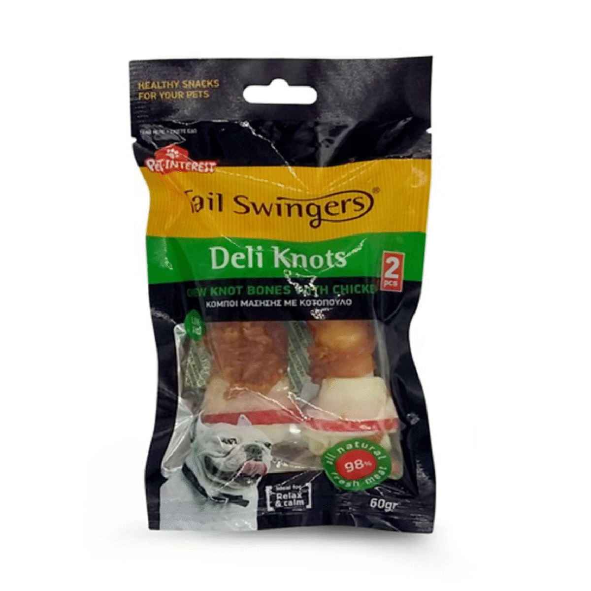 Tailswingers DELI KNOTS-RAWHIDE WITH CHICKEN 100 gr - Image 1