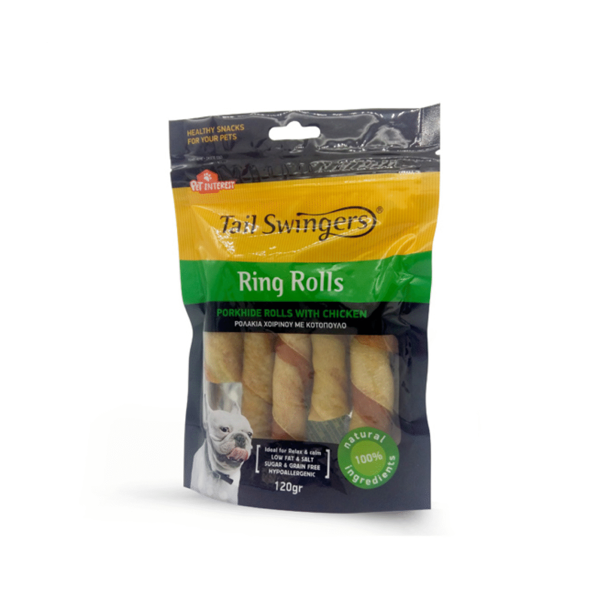 Tailswingers RING ROLLS with CHICKEN  120gr 5pcs - Image 1