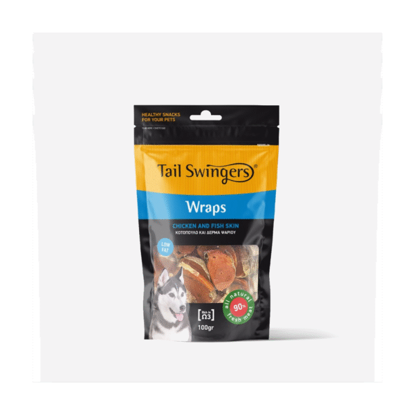 Tailswingers WRAP CHICKEN WITH FISH SKIN 100 gr