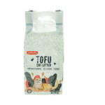 "ტოფუ" კატის ქვიშა (გააქტიურებული ნახშირი) 6ლ (2.8კგ) / Tofu Cat Litter Green Activated carbon 6L (2.8kg)