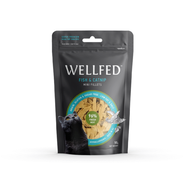 WELLFED MINI CHICKEN FILLETS +CAT NIP 50 gr