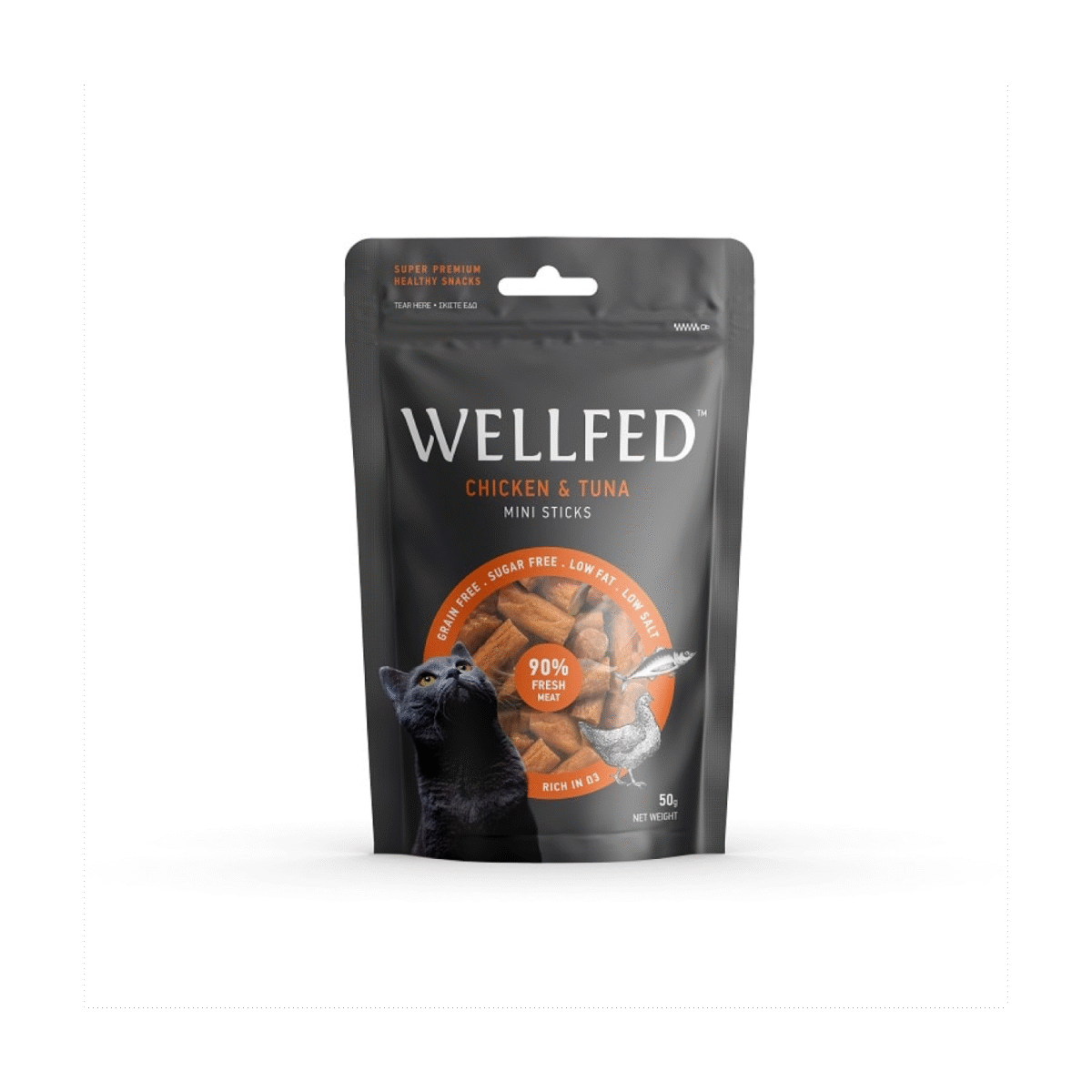 WELLFED MINI STICKS CHICKEN +TUNA 50 gr - Image 1