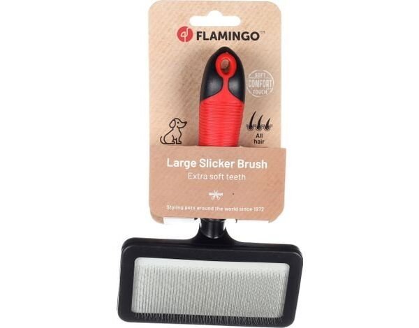 SLICKERBRUSH SOFT WITH HANDLE L სავარცხელი მავთულის რბილი სახელურით