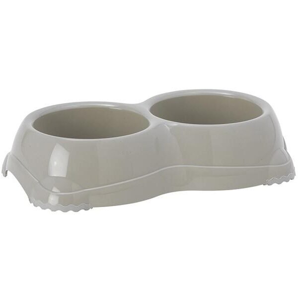 ორმაგი ჯამი ნაცრისფერი 2×330მლ / Double Smarty Bowl Warm Grey 2x330ml