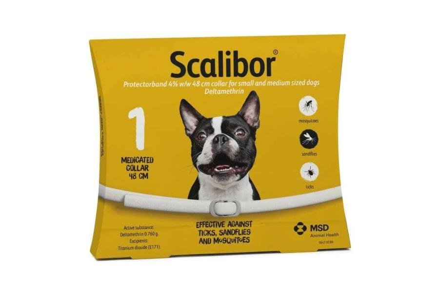 სკალიბორი - ძაღლის საყელო ანტიპარაზიტული 48სმ / Scalibor Parasite Repelling Dog Collar 48cm - ZooLife.ge