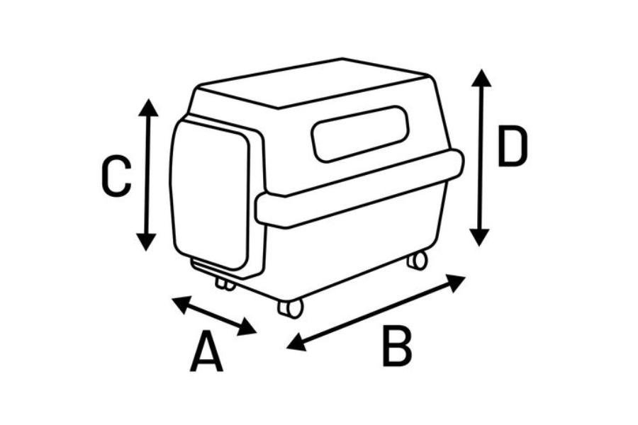 transportkooi03_RA_011-1.jpg ცხოველის გადასაყვანი კონტეინერი მუქი ნაცრისფერი ზომა: XL 60x92x69სმ / Transport cage lanta grey XL 60x92x69cm - Image 8