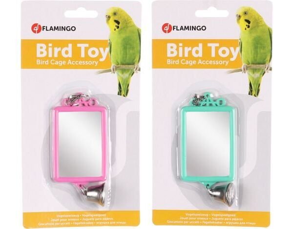 სარკე თუთიყუშისთვის ზარით / Toys for papakeets mirror sraight+bell