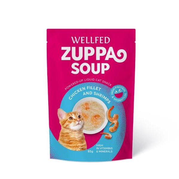 ზუპას წვნიანი ქათმით და კრევეტებით 85 გრ / Wellfed zuppa soup chicken&shrimp 85gr