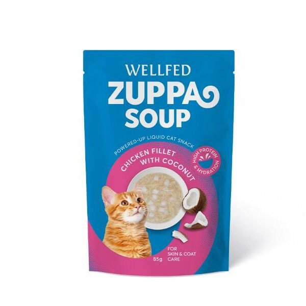 ზუპას წვნიანი ქათმით და ქოქოსით 85 გრ / Wellfed zuppa soup chicken&coconut 85gr