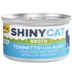 GimCat თინუსი ანჩოუსით ბულიონში 70 გრ / GimCat ShinyCat broth Tuna with Anchovies 70gr