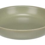 საკვებისა და სასმელის კერამიკის თასი ზომა: A:15,5სმ B:3სმ C:12,9სმ - 300მლ / Feeding and drinking bowl Lajos Round Green A:15,5cm B:3cm C:12,9cm - 300ml