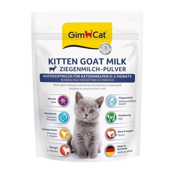 GimCat თხის რძის ფხვნილი კნუტებისთვის 200 გრ / GimCat goat milk for kitten 200gr