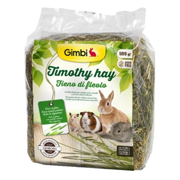 გიმბი ტიმოთი თივა მღრღნელიბისთვის 500გრ / Gimbi Timothy hay for rodent 500gr