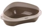 კატის ტუალეტის ყუთი - კუთხის S 49,5x39,5x17სმ / Cat Litter Box - Corner Sadio Taupe S 49.5x39.5x17cm - Image 2