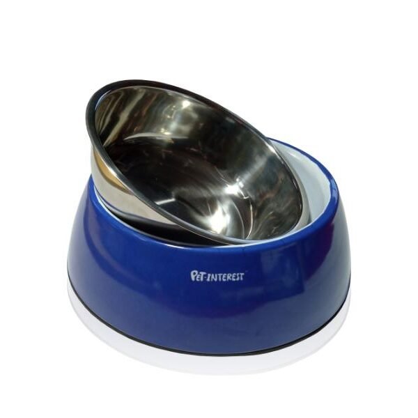 დელუქს ორმაგი თასი ლურჯი S 200 მლ / Deluxe dual melamine bowl, for food & water  blue S 200ml
