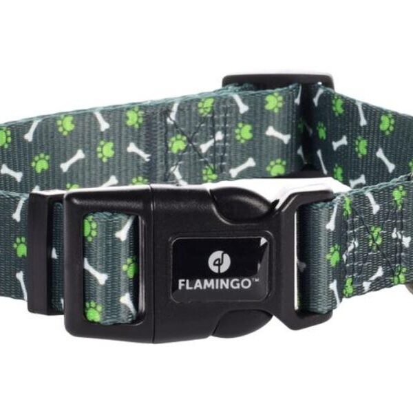 ძაღლის საყელო მწვანე S 30-45ცმ 15მმ / Collar Safia green S 30-45cm 15mm