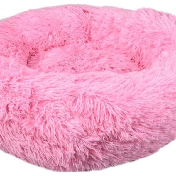 მრგვალი ფუმფულა საწოლი - ვარდისფერი 50სმ / Basket Krems Round Flamingo pink 50cm