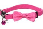 კატის საყელო ბაფთით - ვარდისფერი 20-35სმ 10მმ / Cat Collar with bow tie Castor Pink 20-35cm 10mm - Image 2