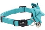 კატის საყელო ბაფთით - ცისფერი 20-35სმ 10მმ / Cat Collar with bow tie Lomi Light blue 20-35cm 10mm - Image 4