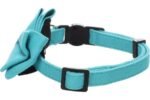კატის საყელო ბაფთით - ცისფერი 20-35სმ 10მმ / Cat Collar with bow tie Lomi Light blue 20-35cm 10mm - Image 3