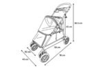 ეტლი ძაღლებისთვის - წითელი 45x76x90,5სმ / Buggy Damio Red 45x76x90,5cm - Image 7
