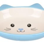 საკვებისა და სასმელის თასი ღია ლურჯი და თეთრი 170მლ - ∅ 14სმ/ Feeding and drinking bowl Isa Light blue & White 170ml - ∅ 14cm