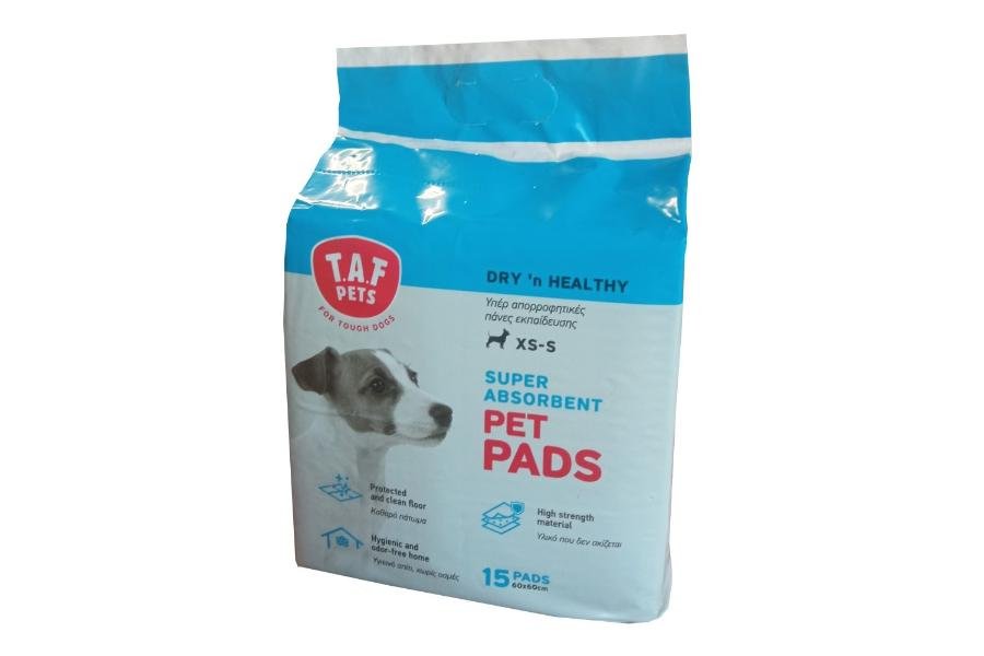 საწვრთნელი საფენები 60X60სმ 15ც / Taf pet pads no adhesive strips 60X60cm 15pcs - ZooLife.ge