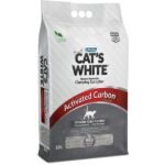 კატის ქვიშა აქტივირებული ნახშირბადის გრანულებით 10ლ G225  / Cat's White White bentonite whith active carbon granules 10LT G225