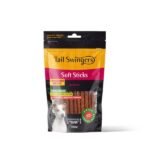 რბილი ჩხირები სირაქლემას ხორცით 100გრ / Tailswingers ostrich soft sticks 100 gr