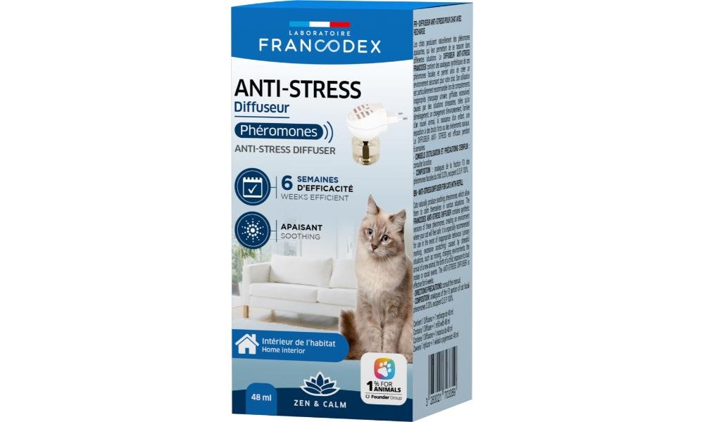 ანტისტრესული დიფუზორი კატებისთვი 48მლ / სAnti-Stress Diffuser Environment For Cats 48ml - ZooLife.ge