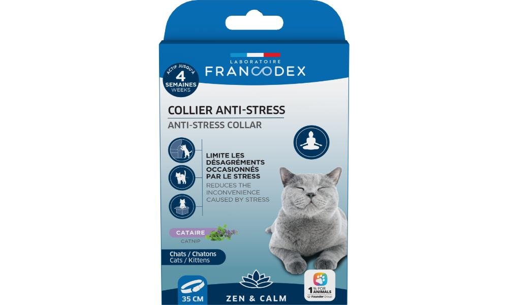 სტრესის საწინააღმდეგო საყელო კატებისთვის 35სმ / Anti-Stress Collar For Cats 35cm - ZooLife.ge