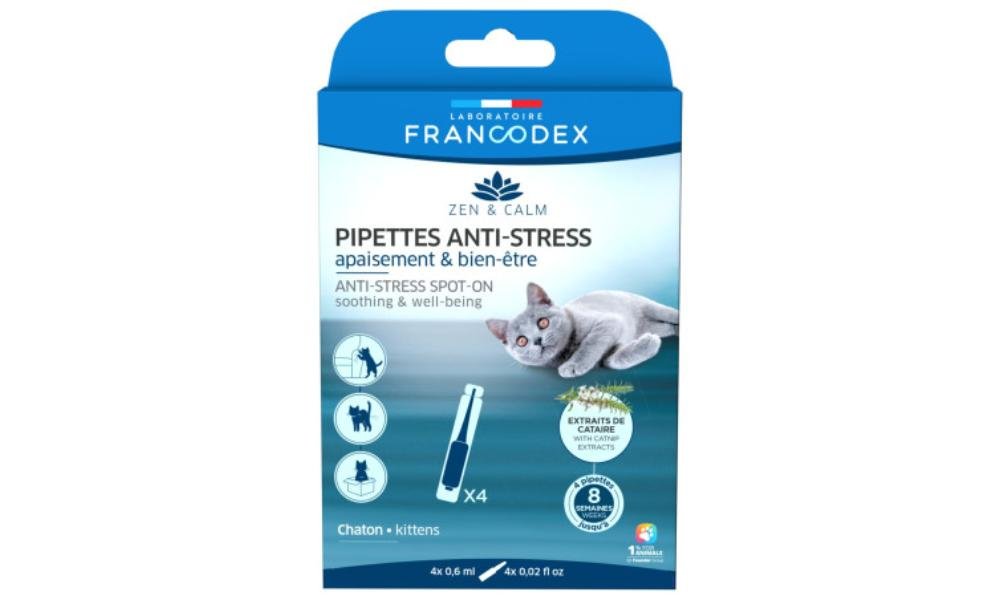 კნუტებისთვის ანტისტრესული პიპეტები 4ც x 0.6 მლ / 4 Anti-Stress Pipettes 0.6ml For Kittens - ZooLife.ge