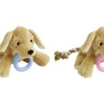 ძაღლის სათამაშო ლეკვი ბასტი ცისფერი/ვარდისფერი 30სმ / Toy Puppy Basti Dog with rope Multiple colours 30cm