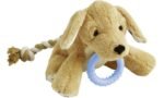 ძაღლის სათამაშო ლეკვი ბასტი ცისფერი/ვარდისფერი 30სმ / Toy Puppy Basti Dog with rope Multiple colours 30cm - Image 3