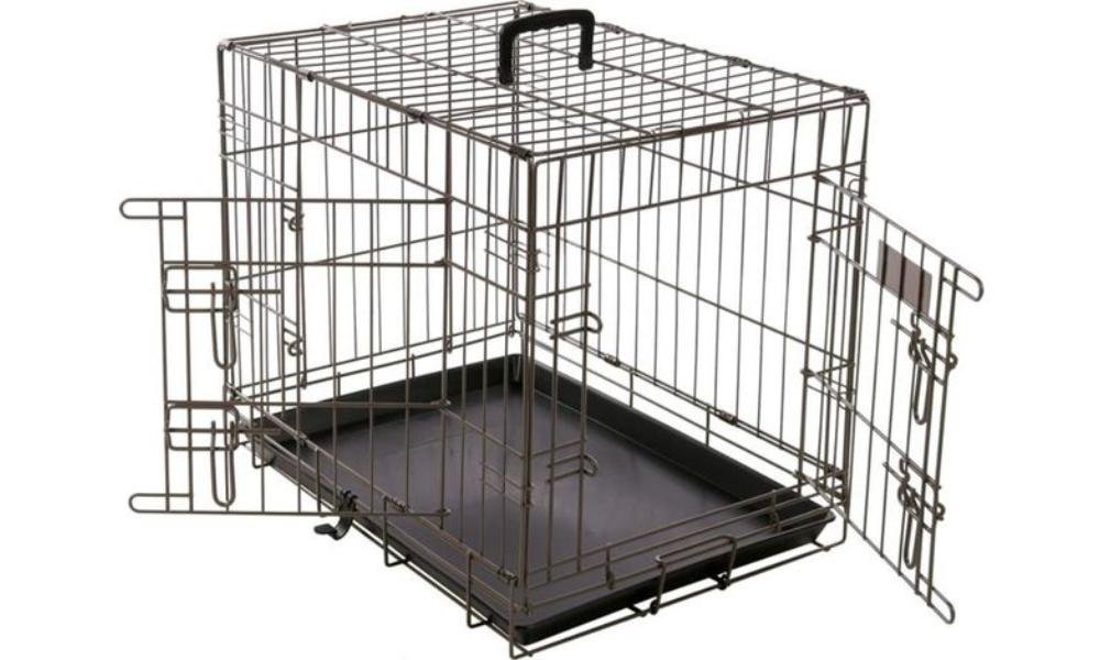 მეტალის გალია ძაღლებისთვის S 61x43x50სმ / Wire cage Ebo Taupe S 61x43x50CM - ZooLife.ge