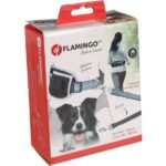 წელის ქამარი დასაწკაპუნებელი ბალთით და საბელი კარაბინებით ლურჯი 180-250სმ79,5-140სმ/ Jogging leash with waist belt Rono Blue 180-250cm 79,5-140cm