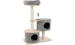 კატის სახლი/სათამაშო კრემისფერი/ნაცრისფერი 74x40x102სმ / Cat Scratching tree Kanzo Grey & Beige 74x40x102cm